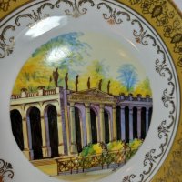 Декоративна порцеланова чиния с позлата Karlovy vary, снимка 5 - Колекции - 35338079