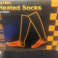 Затоплящи чорапи на батерии USB, черни, снимка 1 - Спортни дрехи, екипи - 43885402
