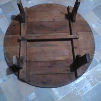 Софра паралия,стара дървена маса в много добро състояние., снимка 4 - Антикварни и старинни предмети - 39284557