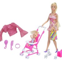 Кукла-манекен с дете и количка, снимка 1 - Кукли - 43295306