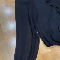 Черно боди с прозрачни ръкави , снимка 2 - Блузи с дълъг ръкав и пуловери - 43039348