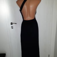 Нова дълга черна рокля с камъни, снимка 6 - Рокли - 27891586