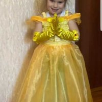 Разкошна рокля на  Спящата красавица и Белл+подарък коронка , снимка 7 - Детски рокли и поли - 28468672