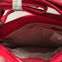 дамска кожена чанта естествена кожа червена, снимка 3 - Чанти - 36423997