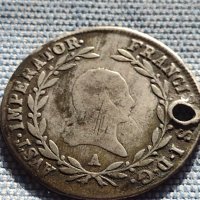 Сребърна монета 20 кройцера 1810г. Франц първи Виена Австрийска империя 13729, снимка 1 - Нумизматика и бонистика - 42944355