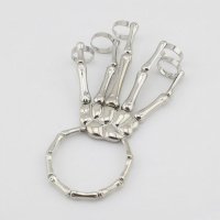 Гривна с пръстени за цялата ръка - модел "Рака на скелет" - стил, който подхожда на всеки пол, снимка 7 - Гривни - 39374151