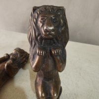 две бронз апликация лъв, снимка 2 - Антикварни и старинни предмети - 42971794