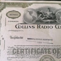 Сертификат за притежание на 10 акции (САЩ) | Collins Radio Company | 1966г., снимка 3 - Други ценни предмети - 34876413