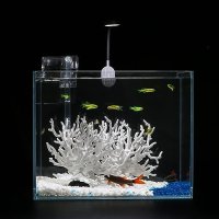 Нов Комплект от 2 броя Бял Коралов орнамент Декор Аквариум Риби, снимка 2 - Аквариуми - 43003572