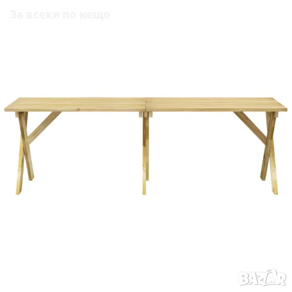 Градинска маса, 220x73x70 см, импрегниран бор, снимка 1