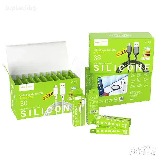 30 броя кабели HOCO cable USB to Micro 2,4A, снимка 1