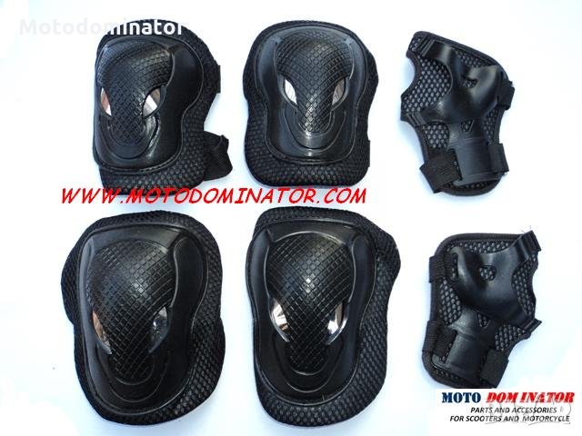 Велосипедни детски наколенки и налакътници - Black, снимка 1