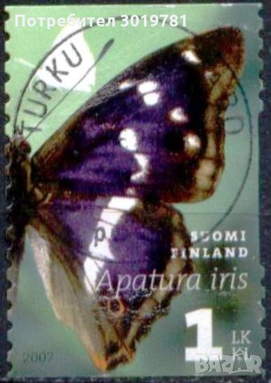 Клеймована марка Фауна Пеперуда 2007 от Финландия, снимка 1