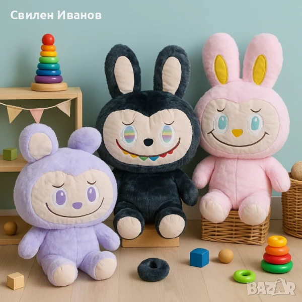 Огромна плюшена играчка Лабубу – 100 см, снимка 1