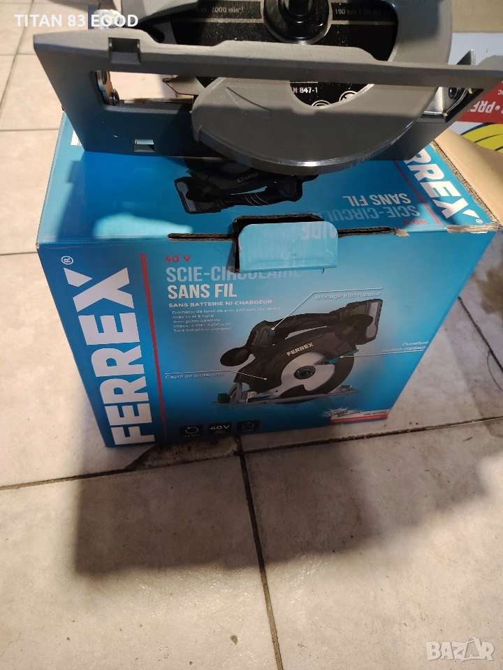 FERREX 40V акумулаторен циркуляр, 4000 мин-, снимка 1