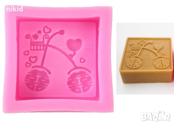 Колело дълбок силиконов молд форма калъп за украса торта фондан гипс сапун шоколад, снимка 1