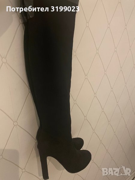 Дамски чизми велур 37 номер, снимка 1