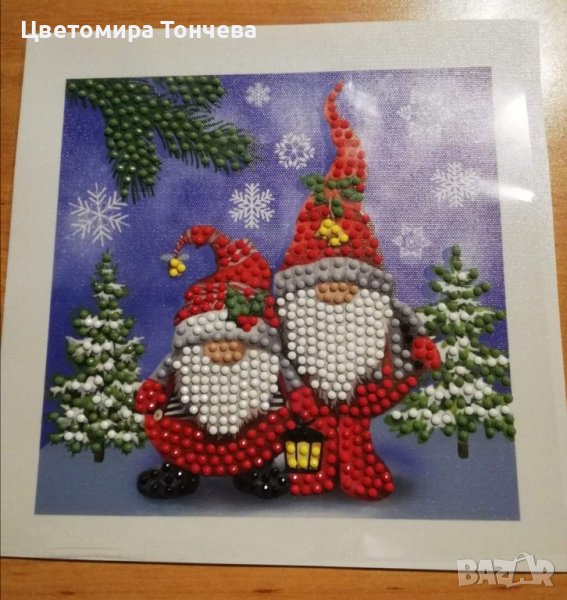 Ръчно изработен Коледен диамантен гоблен , снимка 1