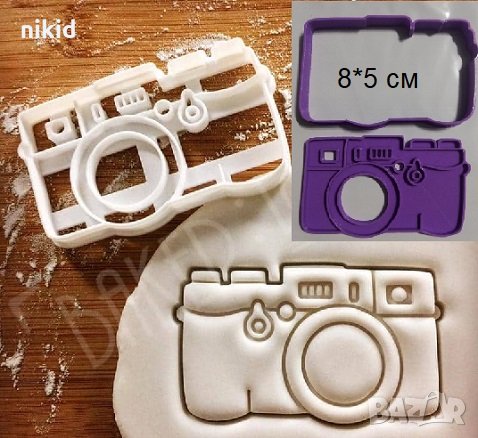 Фотоапарат пластмасов резец форма фондан тесто бисквитки, снимка 1