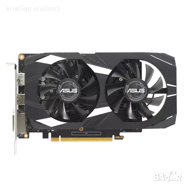 GTX 1650 4GB ASUS Dual V2 OC – Добра цена, отлично състояние, снимка 1