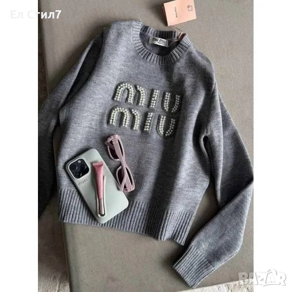 💎#Пуловер Пуловер Miu Miu Универсален размер гръдна до 120см Цена:55лв/28.12 € Еконт, снимка 1