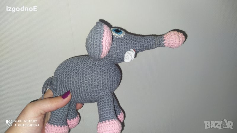 Плетена играчка слонче, амигуруми, снимка 1