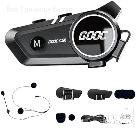 Нова Слушалка за мотористи IP67, Hi-Fi звук, Type-C, двойно свързване, снимка 1