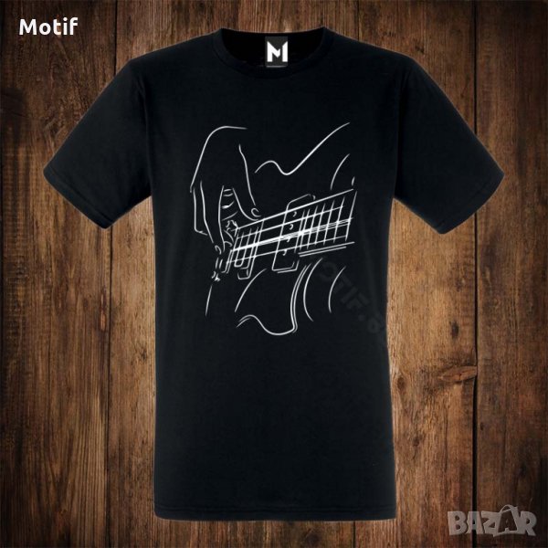 Мъжка тениска с щампа КИТАРА, снимка 1