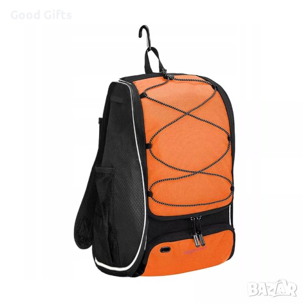 Спортна РАНИЦА AMAZON FINA, ЧЕРНА С ОРАНЖЕВО, снимка 1