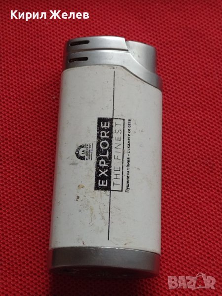 МЕТАЛНА ЗАПАЛКА EXPLORE THE FINEST ИНТЕРЕСЕН МОДЕЛ СТАРА РЯДКА ЗА КОЛЕКЦИОНЕРИ РАБОТИ 33920, снимка 1