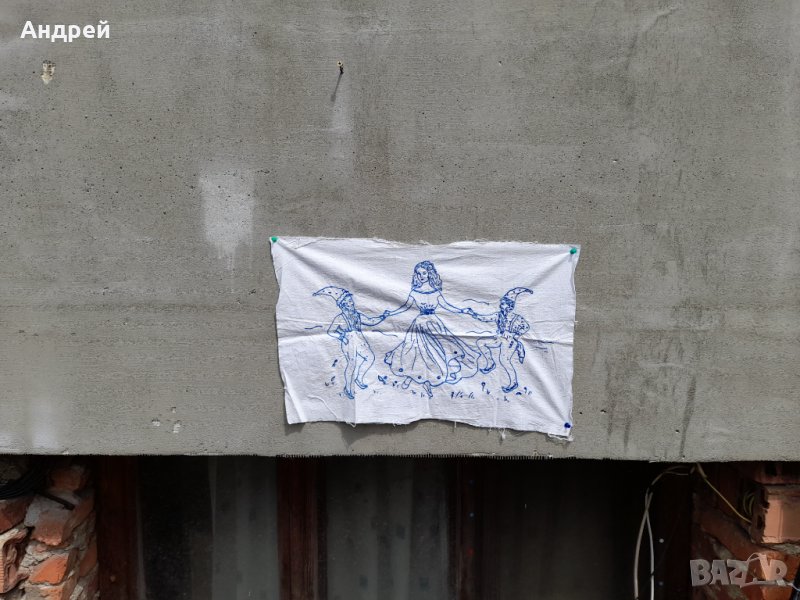 Стара бродирана калъфка за възглавница #187, снимка 1