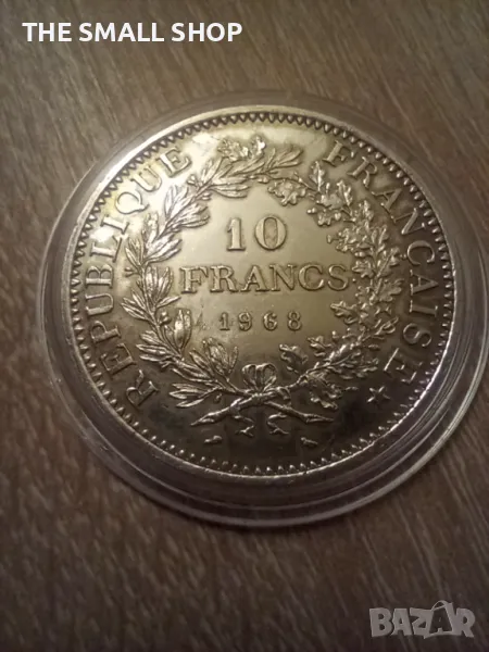 10 франка 1968 Франция UNC сребро с патина , снимка 1