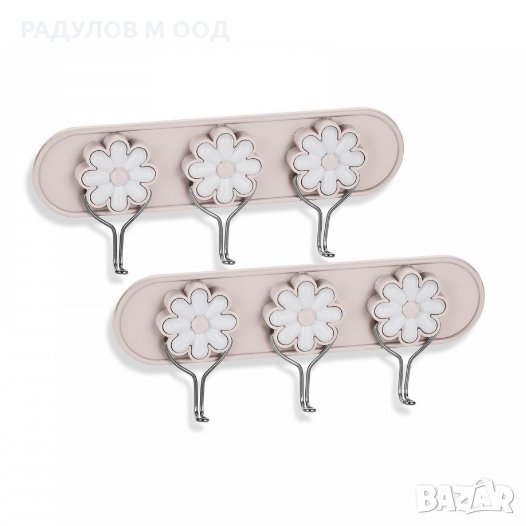 Комплект два броя стенна закачалка Маргаритка 3-ка / 200883, снимка 1