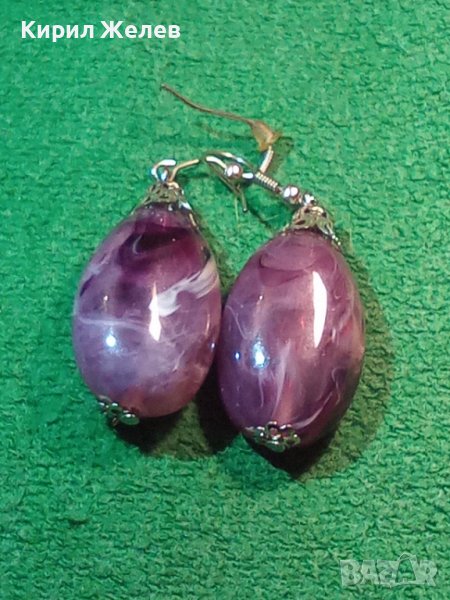 ВИНТИДЖ ВИОЛЕТОВИ КРАСИВИ ОБЕЦИ СИНТЕТИКА КАТАЛИН 18951, снимка 1