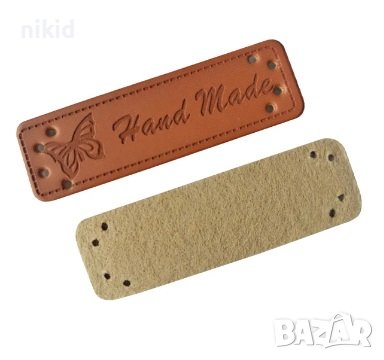 Hand made пеперуда кожени тагове емблеми етикети баджове за дрехи, снимка 1