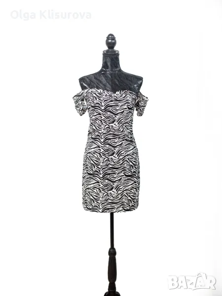 Рокля H&M Divided, с голи рамене, снимка 1