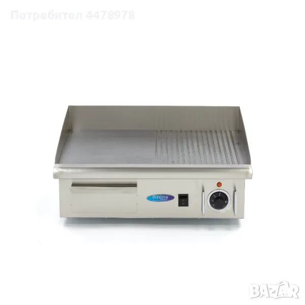 Комбинирана електрическа скара 3 kW – гладка и оребрена повърхност, снимка 1