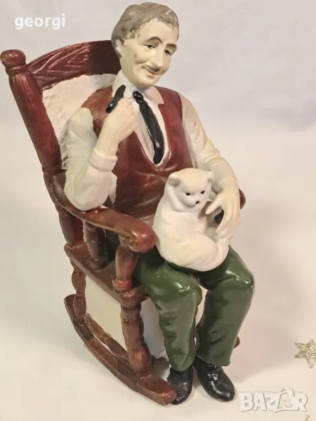 ретро керамична статуетка старец 23/4, снимка 1