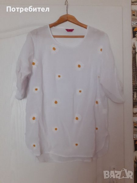 Снежнобяла туника на маргаритки, снимка 1