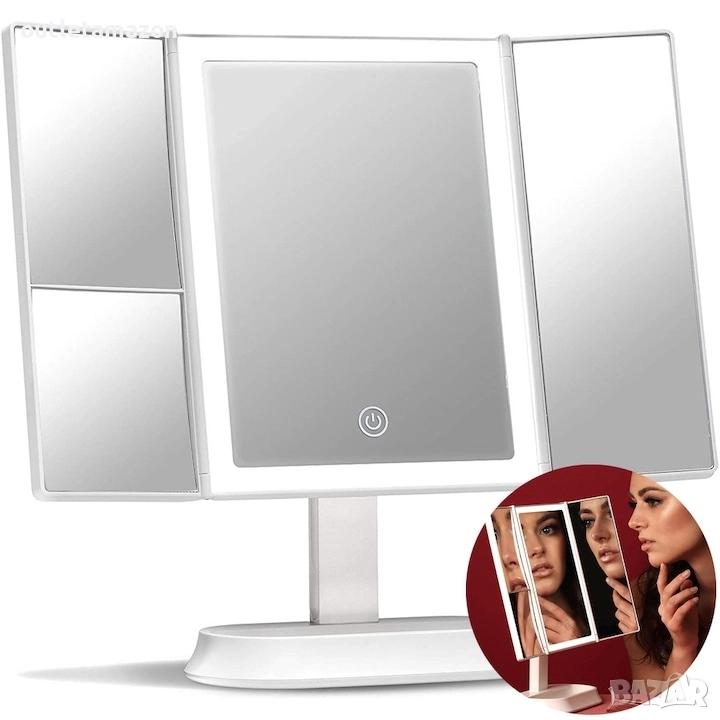 Многофункционално Огледало с LED Светлина , снимка 1