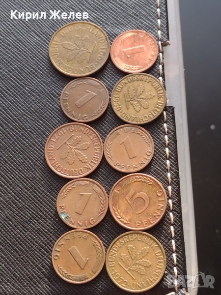 Лот монети от цял свят 10 броя ПФЕНИНГИ ГЕРМАНИЯ различни години и номинали 36523, снимка 1