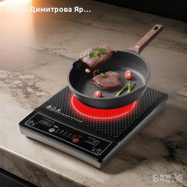 Единичен индукционен котлон Cheffinger CF IND200 2000W, снимка 1