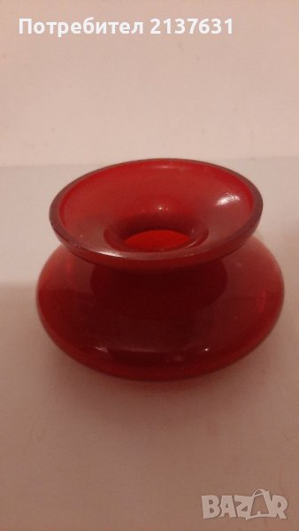 СВЕЩНИК  от цветно стъкло , снимка 1