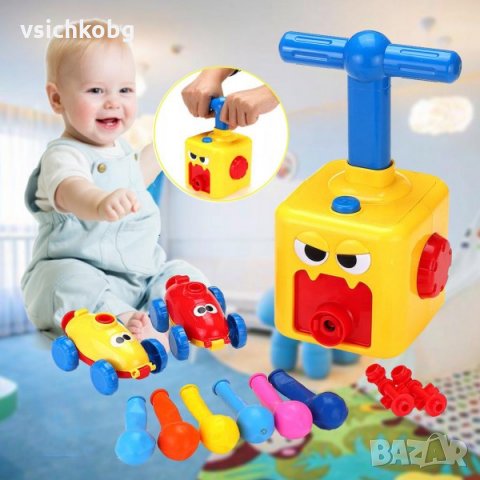 Забавна детска играчка помпа за надуване на  балони в комплект с  колички Balloon, снимка 1