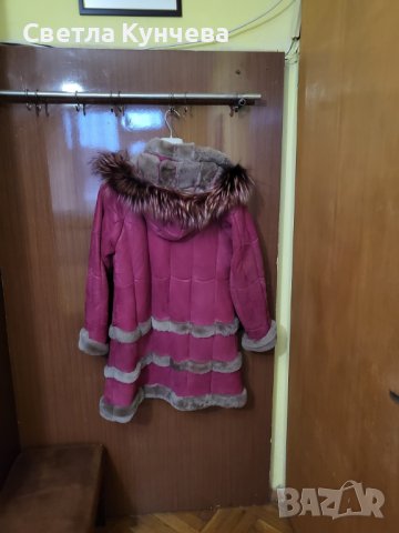 Дамско зимно палто от телешка кожа, снимка 5 - Палта, манта - 43570975