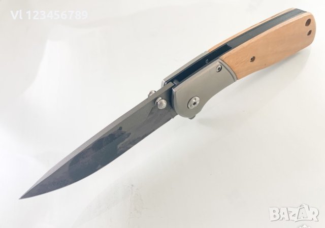 Сгъваем автоматичен нож с гравирана мечка на острието модел CM97, снимка 4 - Ножове - 40777962