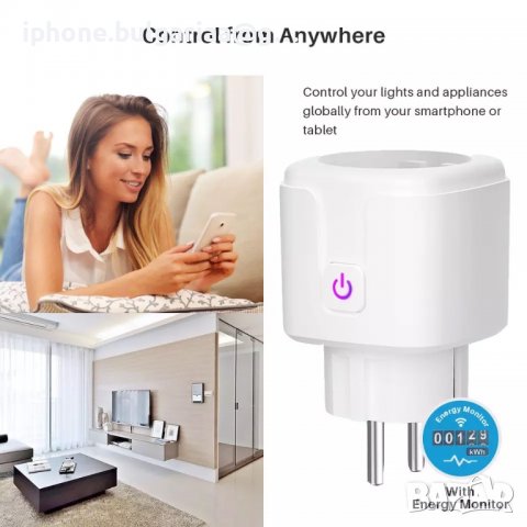 Смарт Контакт / Smart Plug WiFi / Smart Home Google Home / Alexa 16/20A, снимка 3 - Друга електроника - 39063707