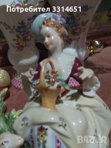 Изключителна порцеланова композиция , снимка 4 - Антикварни и старинни предмети - 52908681