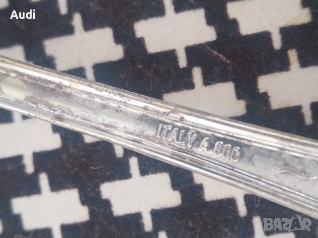 Сервиз посребрени прибори тегло 849 грама вилици, Лъжици ножове хранане маркирани сребро проба 800 I, снимка 7 - Антикварни и старинни предмети - 53396967