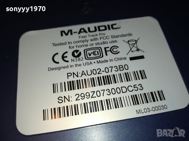 M-AUDIO-ВНОС SWISS, снимка 17 - Ресийвъри, усилватели, смесителни пултове - 37423391